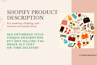 write a professional shopify product description with SEO