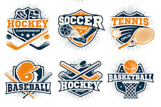 design a unique sports logo in short time