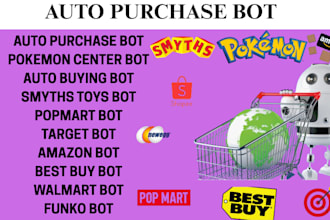 auto checkout bot, popmart bot, auto purchase bot, pokemon bot, auto buying bot