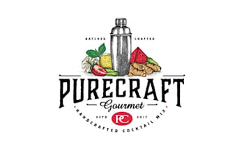 design eye catching handcrafted cocktail mixers logo