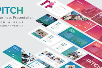 design business pitch deck presentation in powerpoint google slides