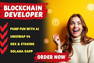 develop blockchain web3 dapp pump fun presale staking