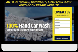 auto detailing website car wash website auto body repair auto mechanic website