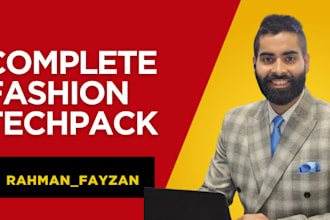 create fashion tech pack and flat sketches for clothing production and brands