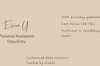 accurate data entry and admin support