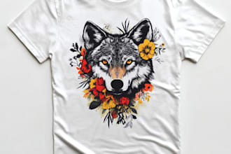 create vintage illustration for t shirt design or merch
