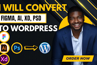 convert figma to wordpress figma to elementor and xd, ai, PSD to wordpress