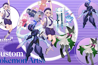 draw you as fakemon pokémon trainer fakemon pokémon arts pixel pokemon sprite