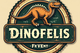 design high quality dinofelis vintage logo with fastest delivery