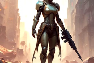 make design a sci fi art illustration or sci fi character