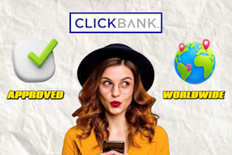 create approved clickbank account and complete the profile