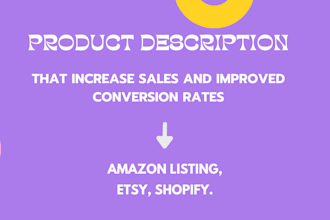 write optimized SEO ad copy product description on amazon shopify ebay listing