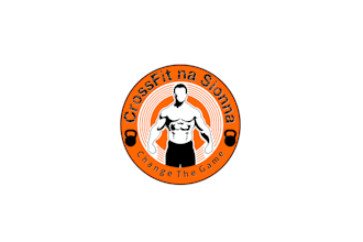 design classic powerful gym crossfit logo