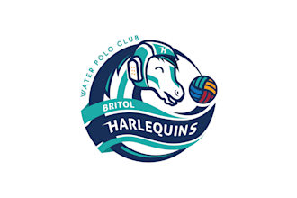 design a modern custom water polo club sports logo