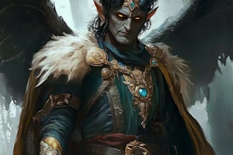 draw any illustration fantasy or comic character you ask me