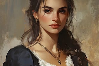 draw concept art character portrait renaissance oil painting