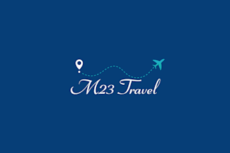 create a modern custom travel agency logo design