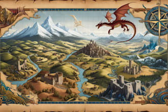 draw a professional fantasy map for you