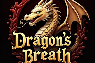 design high quality vintage dragon logo with fastest delivery