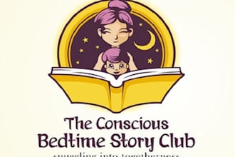 design magnificent conscious bedtime story club logo