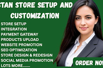 setup stan store stan store promotion design and redesign product uploads seo