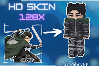 make a custom x128 HD skin