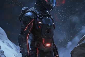 make sci fi character illustration or sci fi character art
