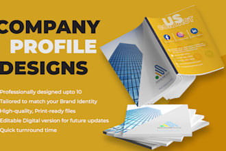 extremely design custom logo, brochers, company profile