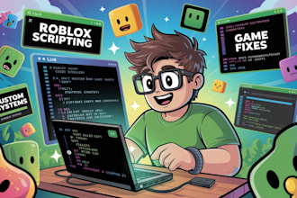 be your professional roblox scripter, roblox scripts, roblox game development