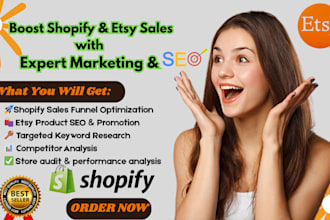do etsy promotion seo traffic shopify sales funnel ecommerce marketing