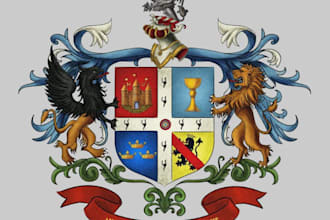 do family coat of arms, family or company crest, flag or seal