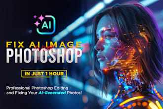 do any photo editing and fix your ai generated images in 1 hr
