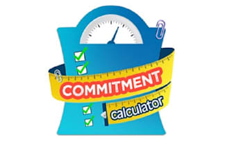 design modern weight loss commitment survey logo