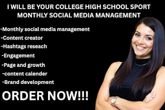 direct college high school sport student athletes monthly social media manager