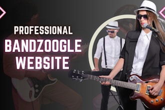 design a professional bandzoogle website store and music pages