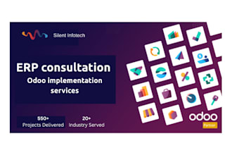 odoo erp setup, custom modules, automation for sales, inventory, finance, CRM