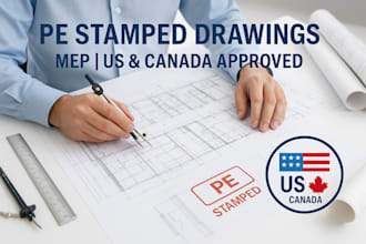 review, mep, US, canadian pe stamp, land survey, and seal for approval