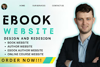 book website, ebook website, author website, book author website, course website