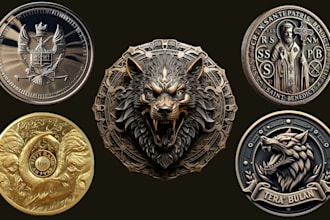 3d coin model 3d bas relief 3d cnc medallion design pendent stl for 3d printing