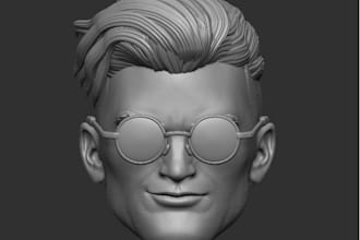 create a high quality 3d face model, 3d head sculpt from your photo