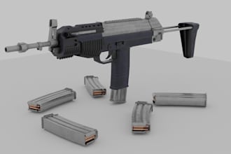model 3d realistic weapons for your project