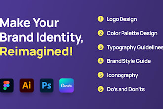 do skilled brand identity design logo, colors and visuals