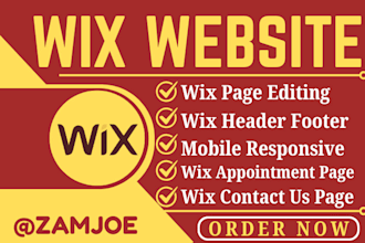 do wix page editing contact us appointment page design header footer redesign