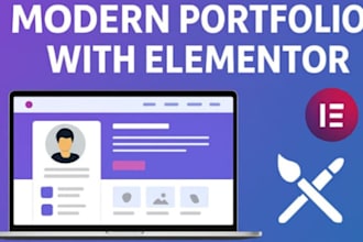 a stunning portfolio or personal website using elementor