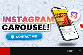 design amazing social media carousel post for your instagram