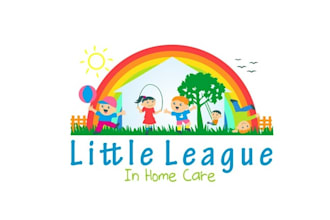 design pictorial unique childcare service logo
