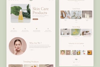 design luxury skin care website, skin care cosmetics, spa, beauty website