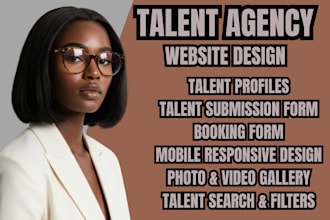 talent agency website artist portfolio website music agency website