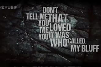 make an awesome metal lyric video