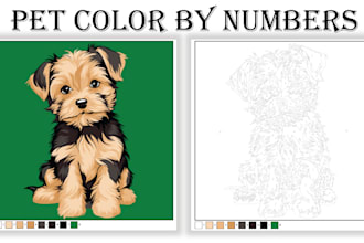 create any of your pet photos into a paint by numbers